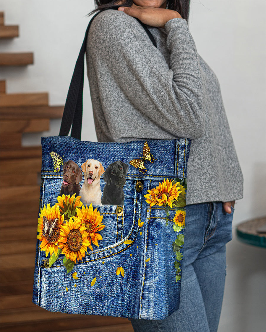 Sunflowers & Butterflies Cloth Tote Bag
