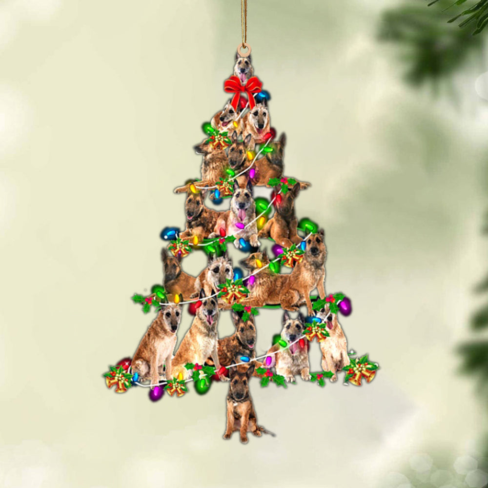 Laekenois Dog-Christmas Tree Lights-Two Sided Ornament