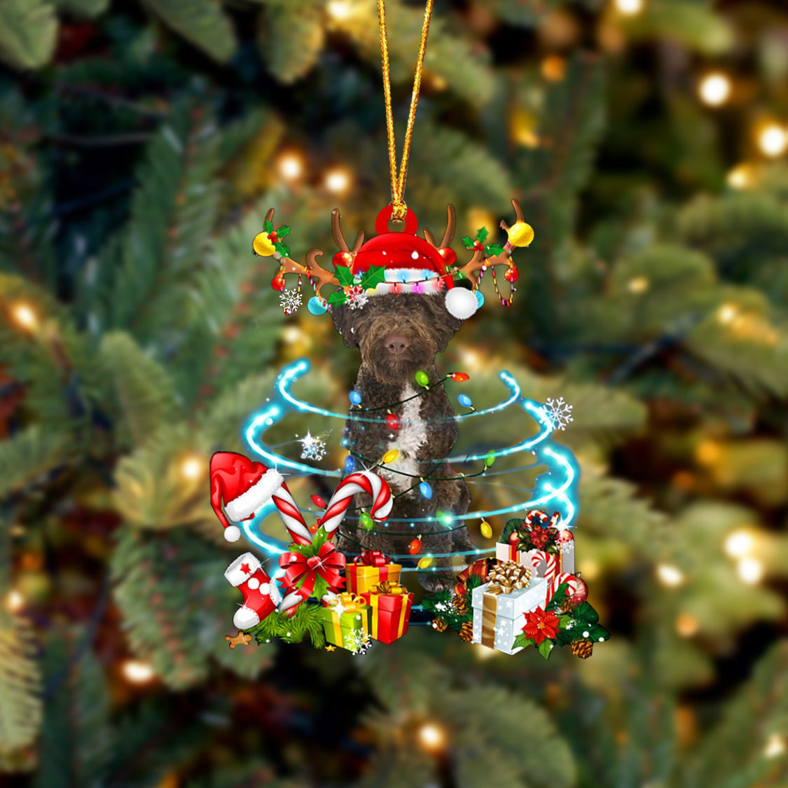 Lagotto Romagnolo-Christmas Candy&amp;Gift-Two Sided Ornament