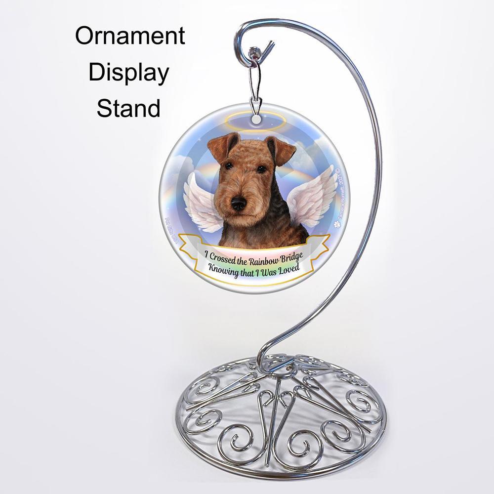 Rainbow Bridge Memorial-Lakeland Terrier Porcelain Hanging Ornament