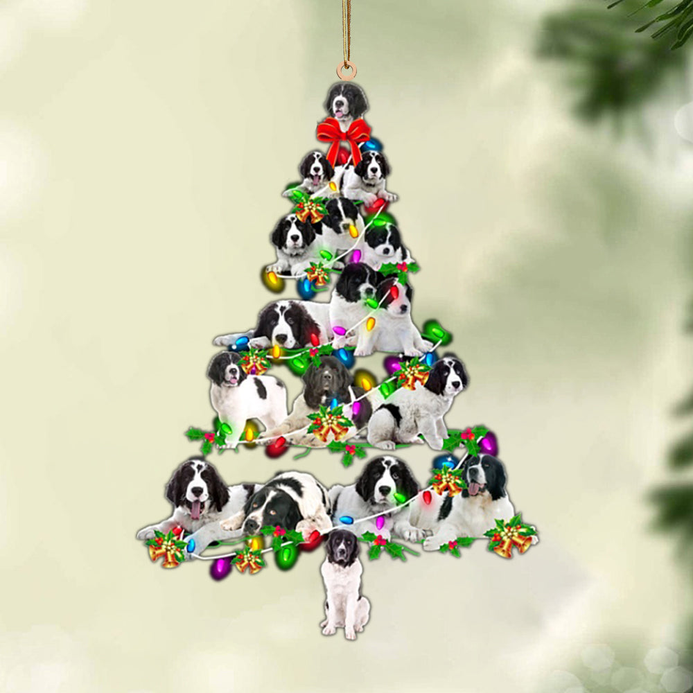 Landseer-Christmas Tree Lights-Two Sided Ornament