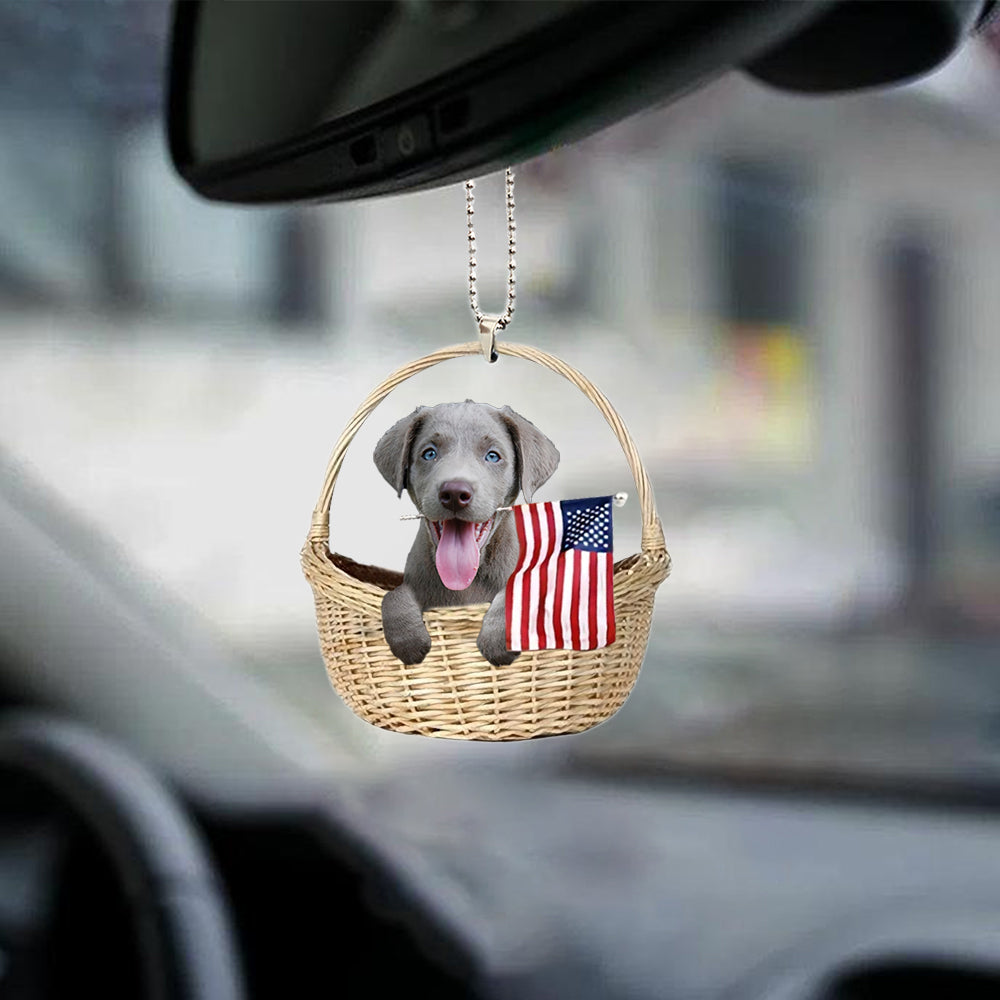 Lavado-With American Flag Two Sides Ornament