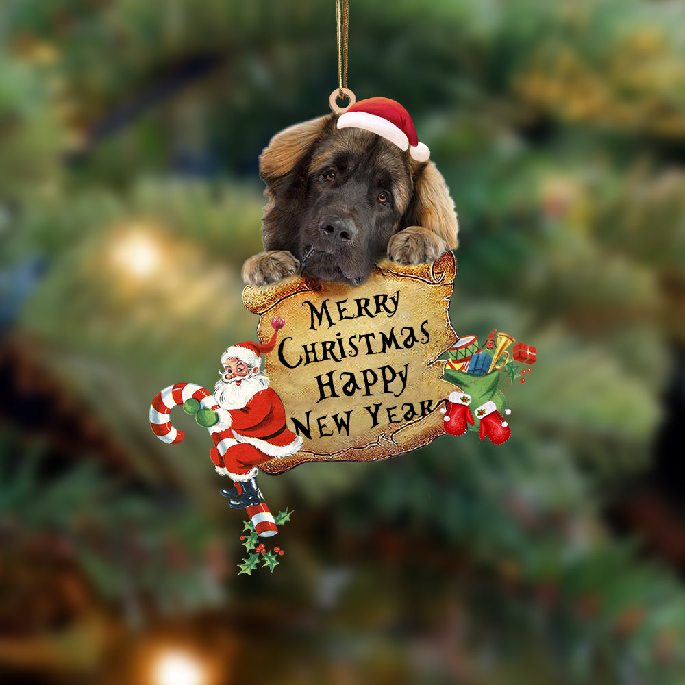 Leonberger-Christams &amp; New Year Two Sided Ornament