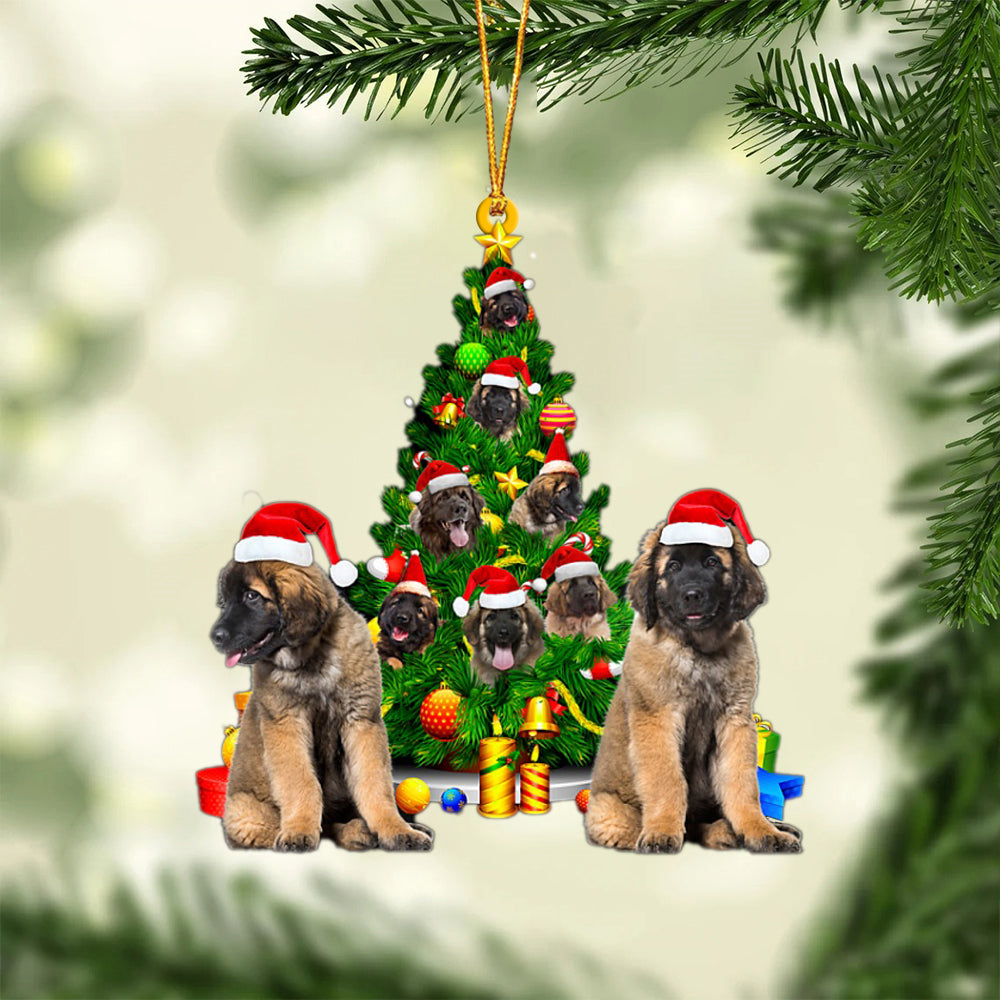 Leonberger-Xmas Tree&amp;Dog-Two Sided Ornament