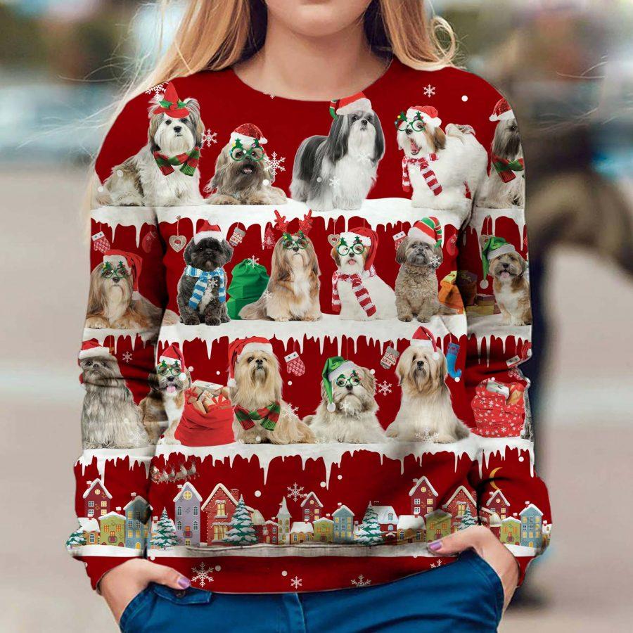 Lhasa Apso - Snow Christmas - Premium Sweatshirt
