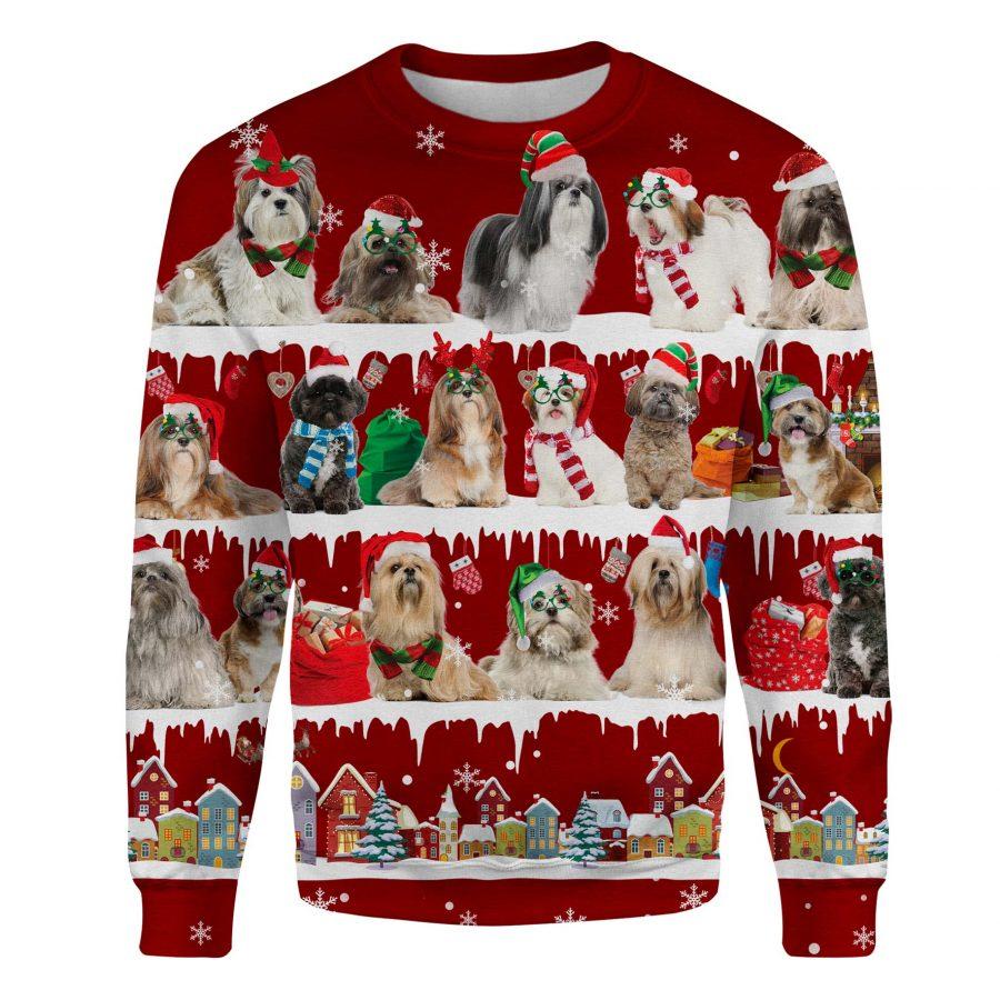 Lhasa Apso - Snow Christmas - Premium Sweatshirt