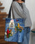 Lhasa Apso-Cardinal & Dog Cloth Tote Bag