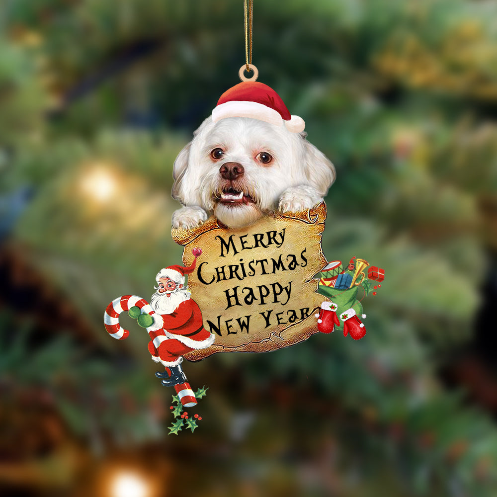 Lhasa Apso-Christams &amp; New Year Two Sided Ornament