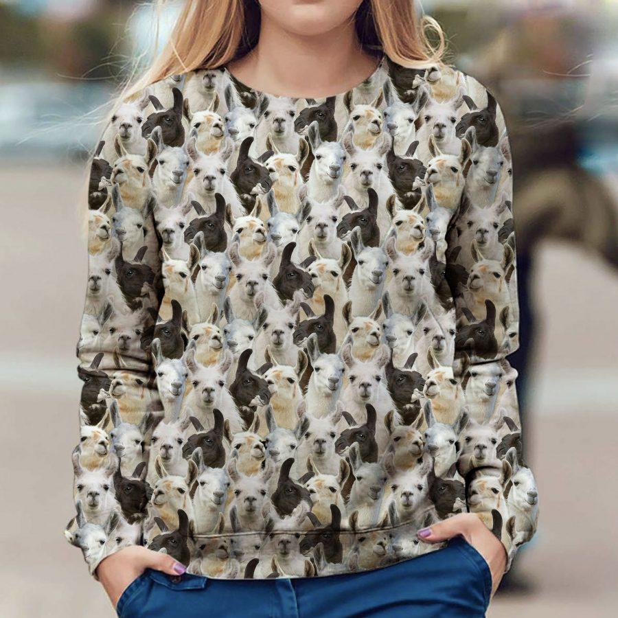 Llama - Full Face - Premium Sweatshirt