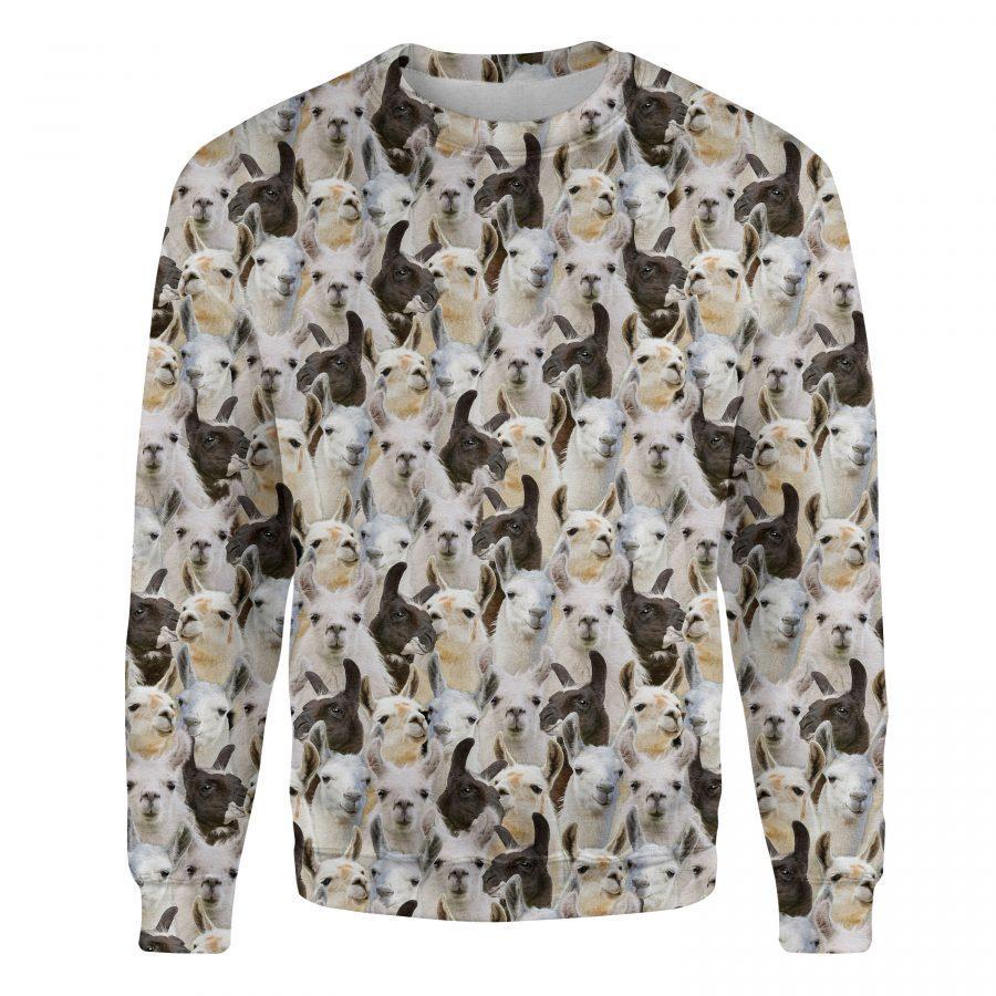 Llama - Full Face - Premium Sweatshirt
