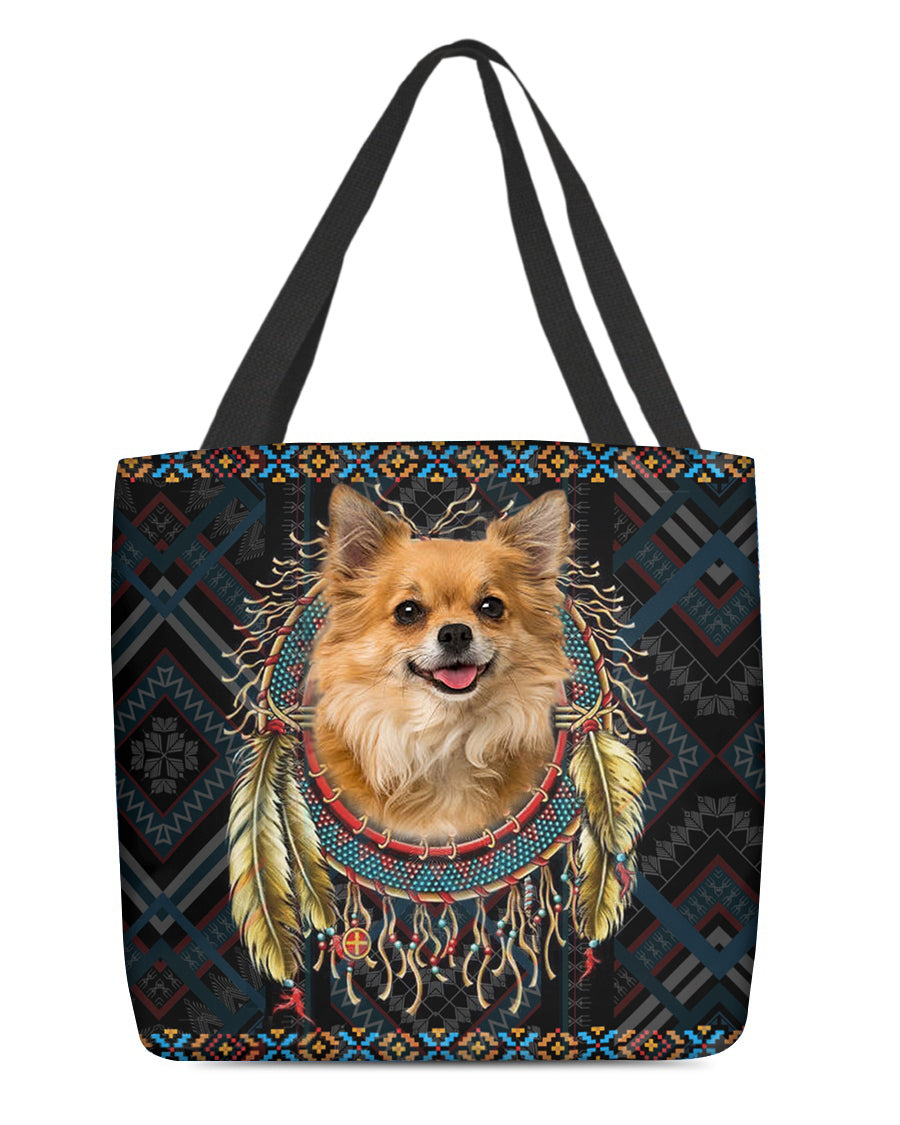 Long Hair Chihuahua  In Dreamcatcher Cloth Tote Bag