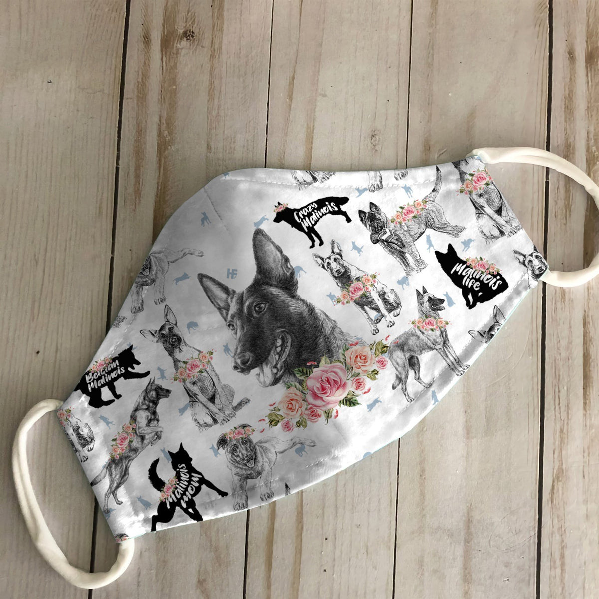Malinois Floral Vintage EZ07 0207 Face Mask