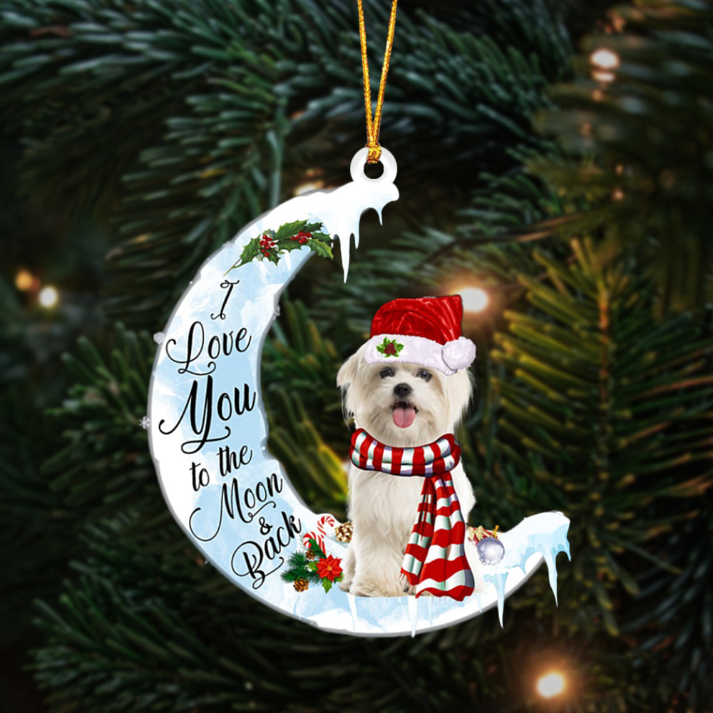 Maltese-I Love You-Two Sided Ornament