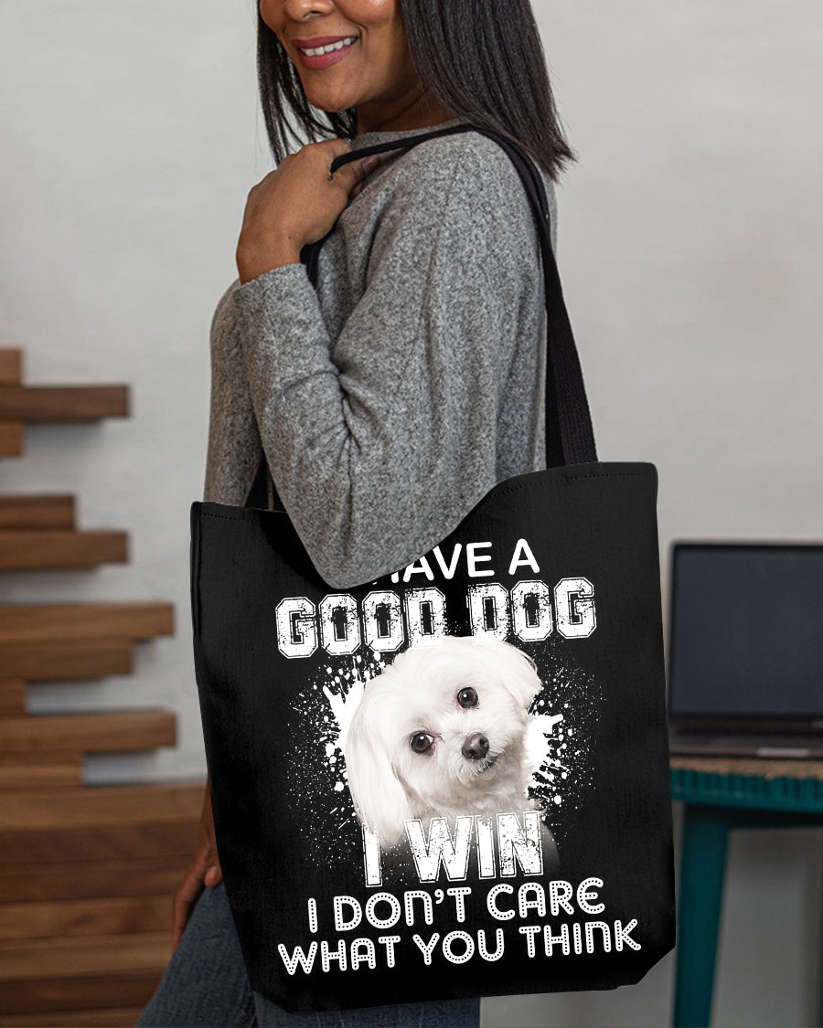 Maltese 2-I Win Cloth Tote Bag