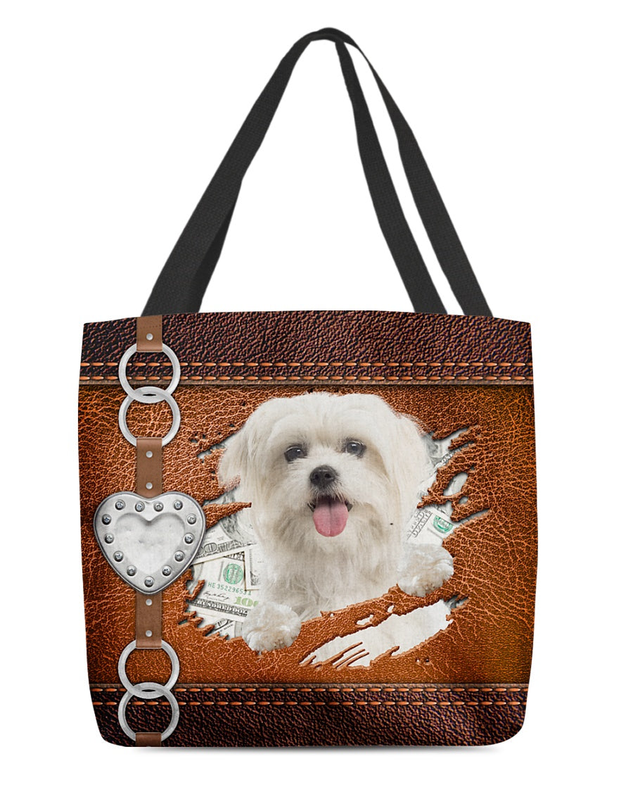 Maltese-Let Me Go Out -Cloth Tote Bag