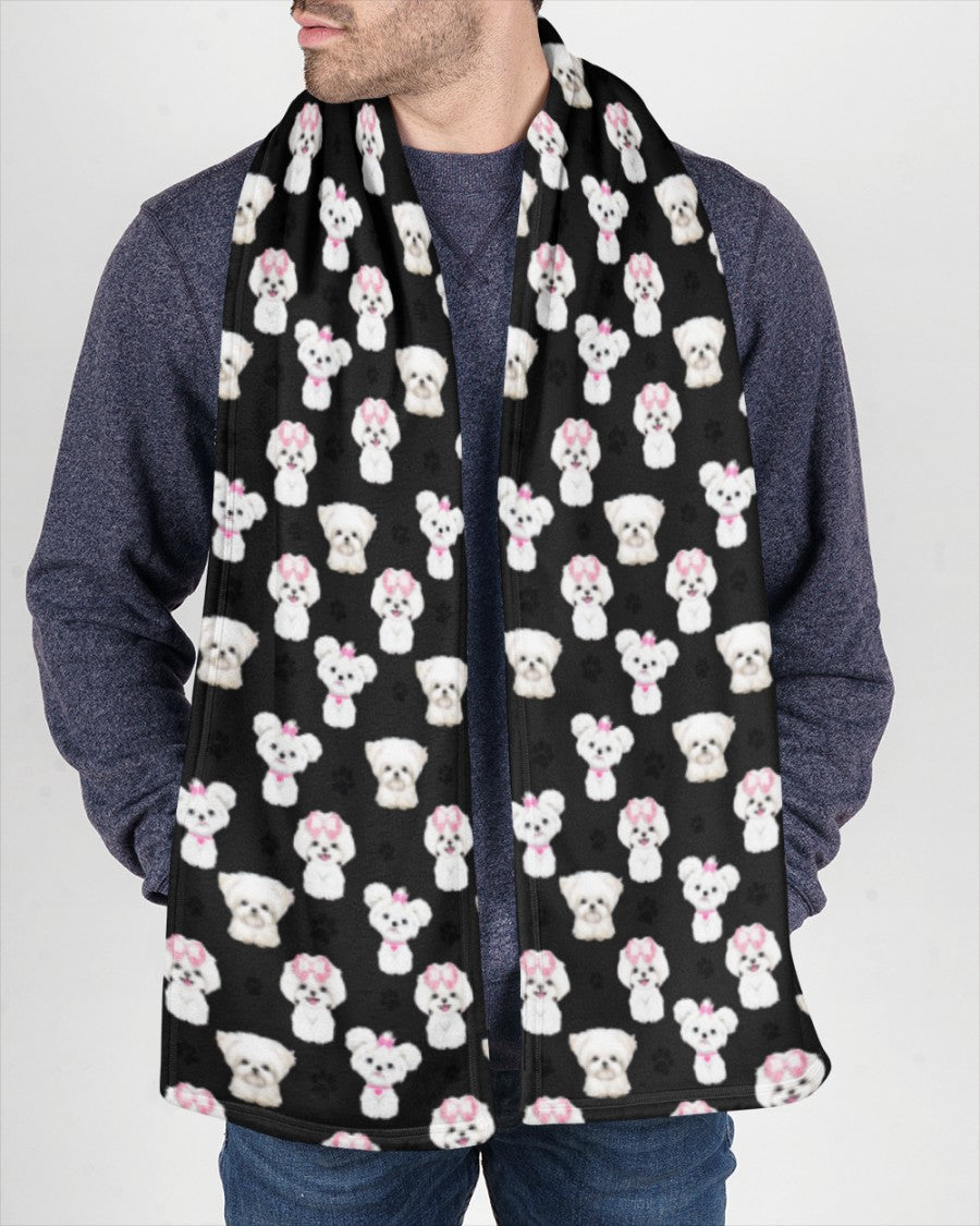 Maltese-Paw Dog Scarf