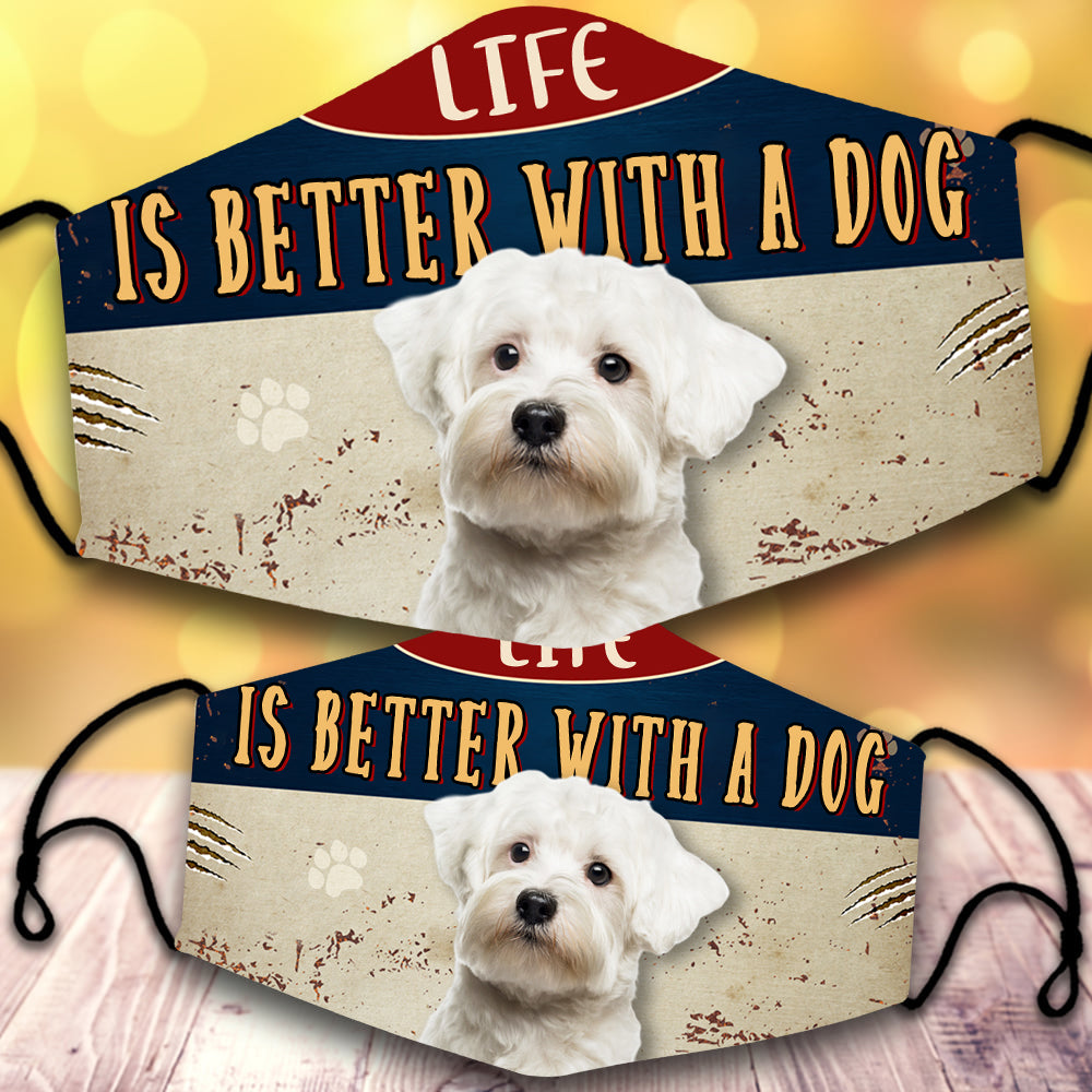 Maltese 1-Life Is Better With A Dog-Veil