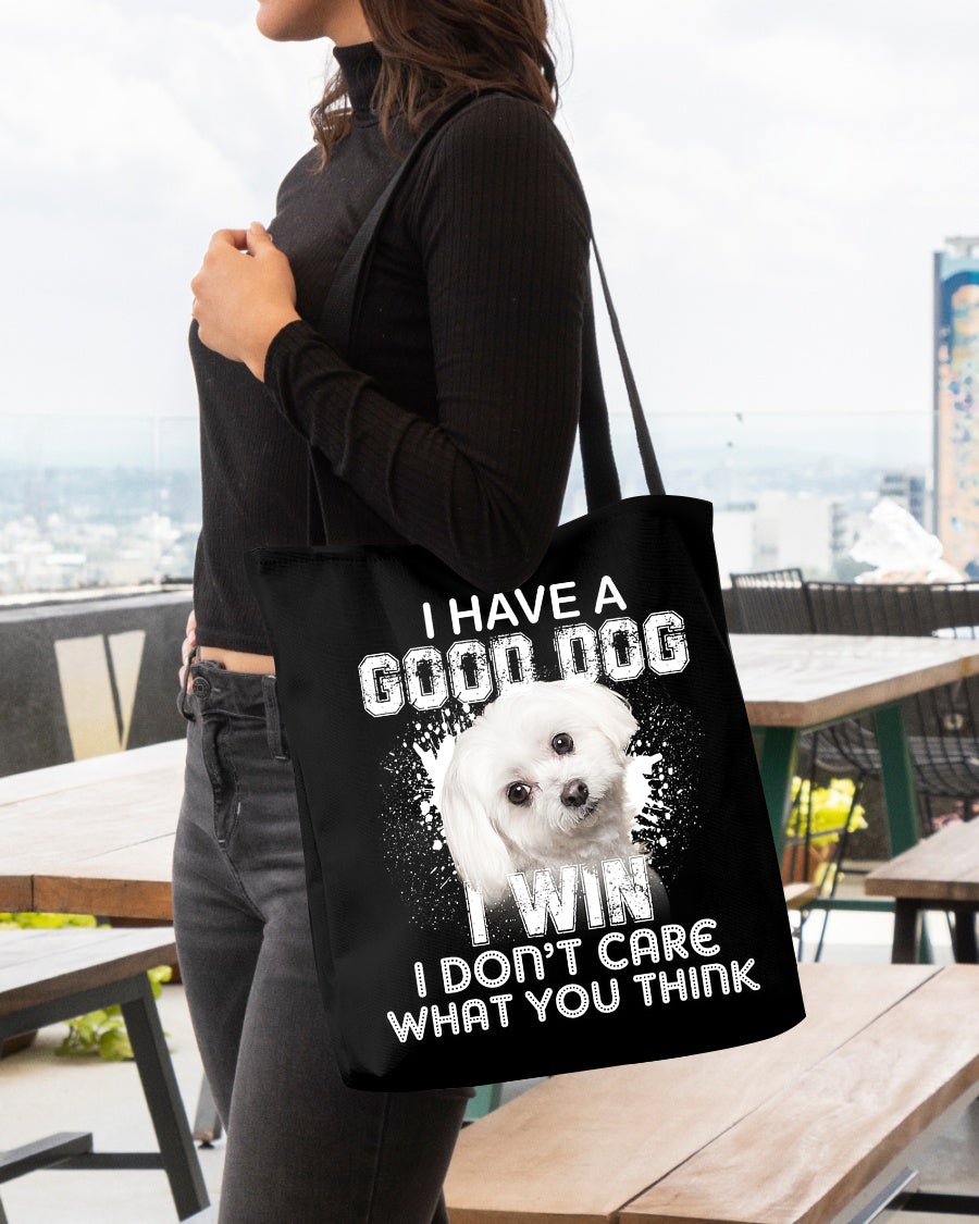 Maltese 2-I Win Cloth Tote Bag