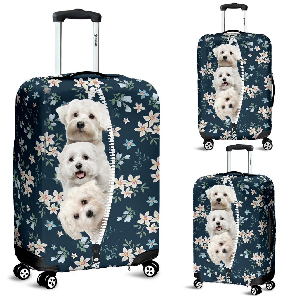 MalteseFlowersLuggage covers Noodever