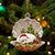 Maltese3-Sleeping Pearl in Christmas Two Sided Ornament