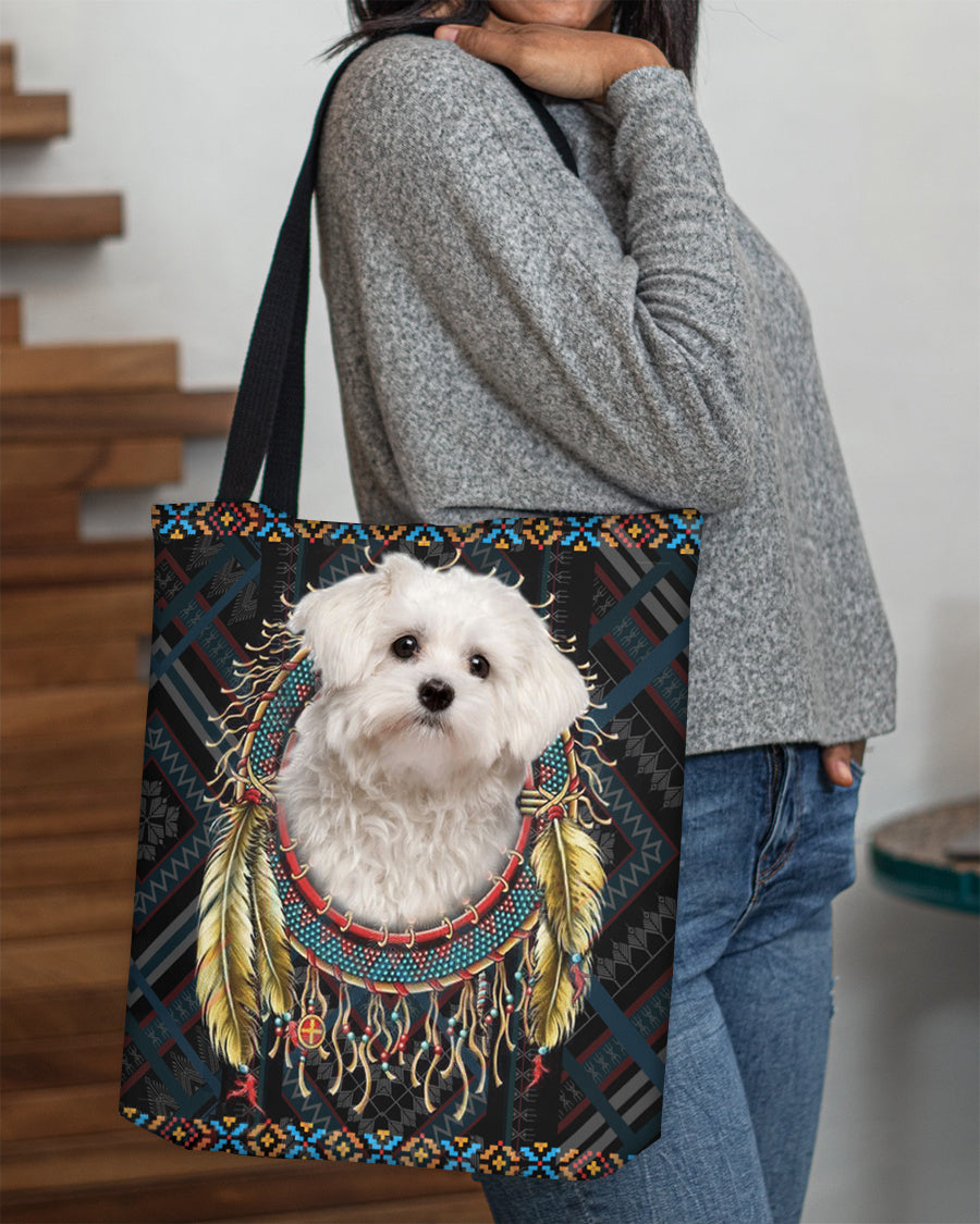 Maltese  In Dreamcatcher Cloth Tote Bag