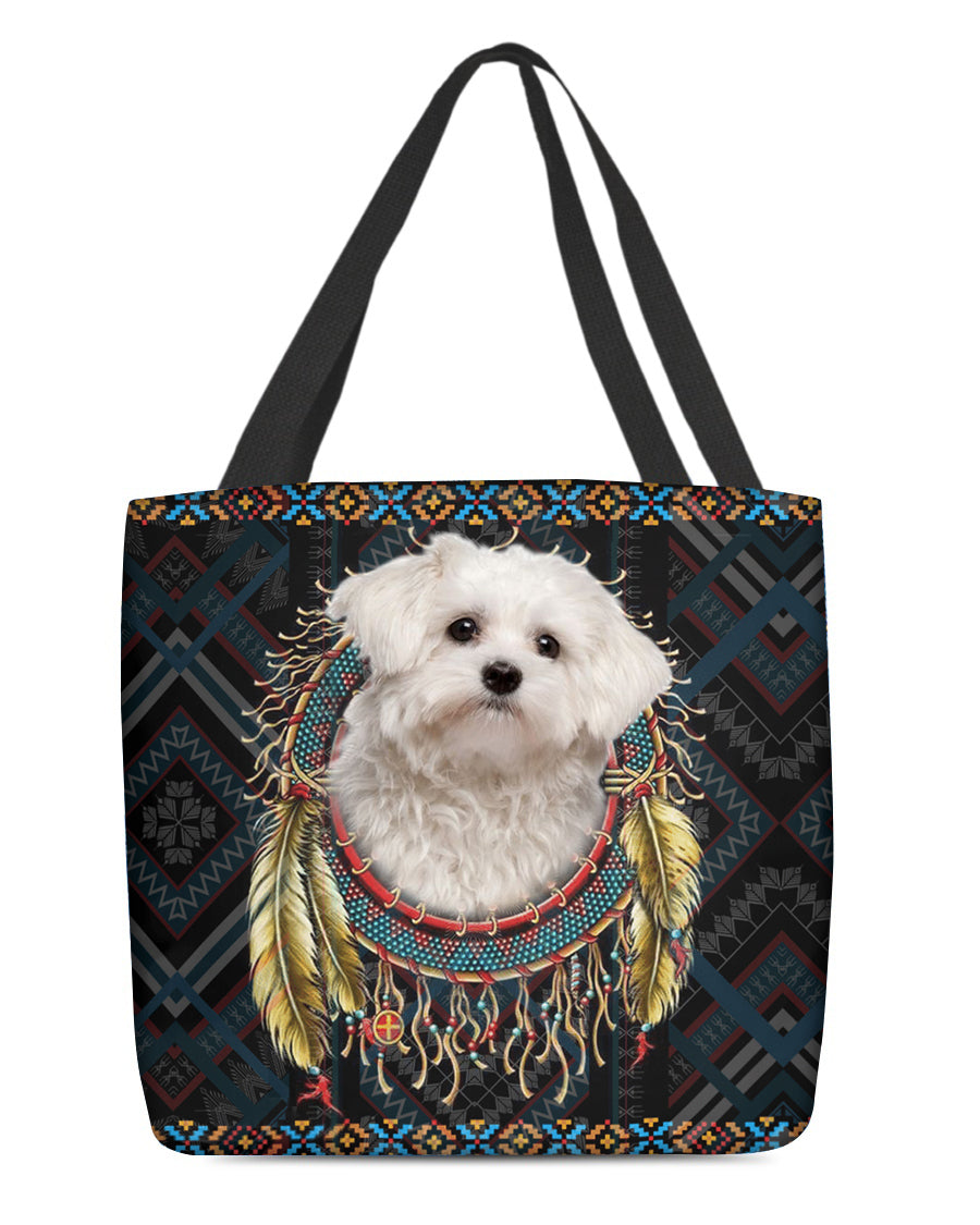 Maltese  In Dreamcatcher Cloth Tote Bag