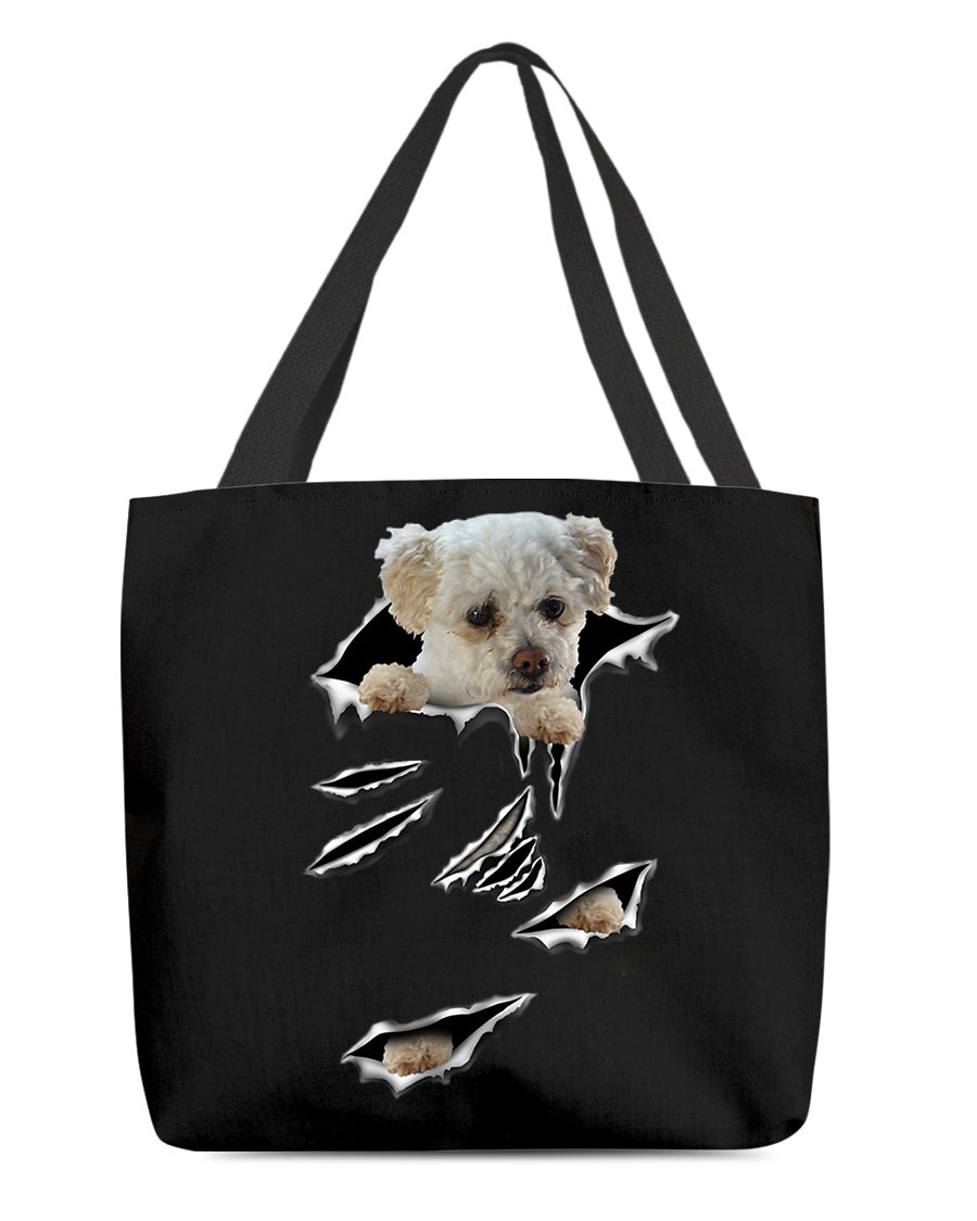 Cracks-Maltipoo-Cloth Tote Bag