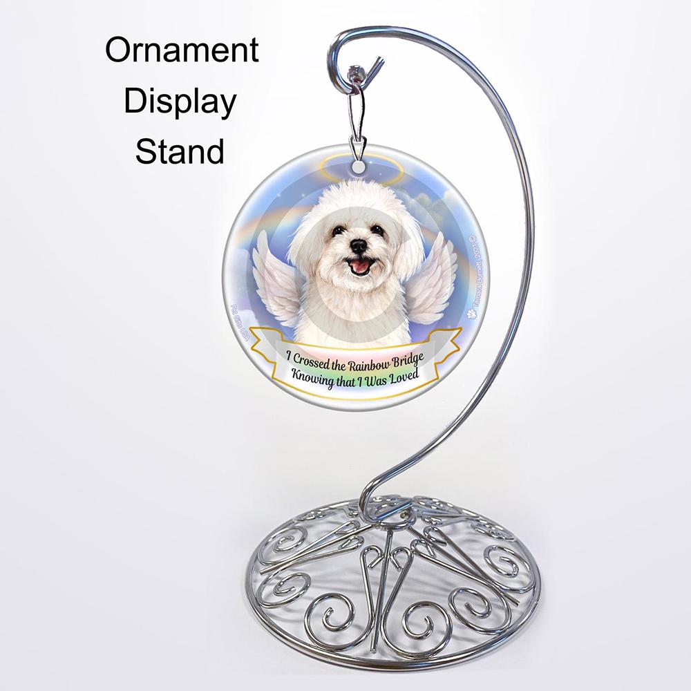 Rainbow Bridge Memorial-Maltipoo Porcelain Hanging Ornament