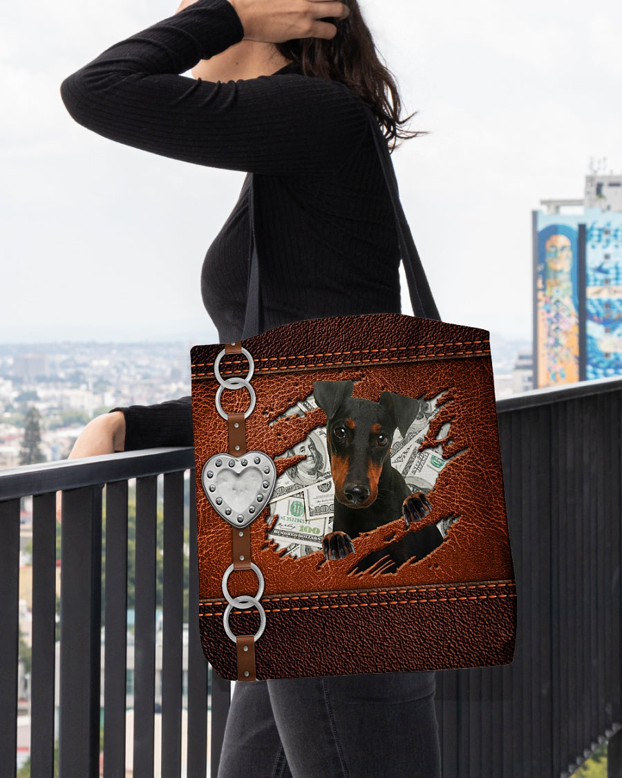 Manchester Terrier-Let Me Go Out -Cloth Tote Bag