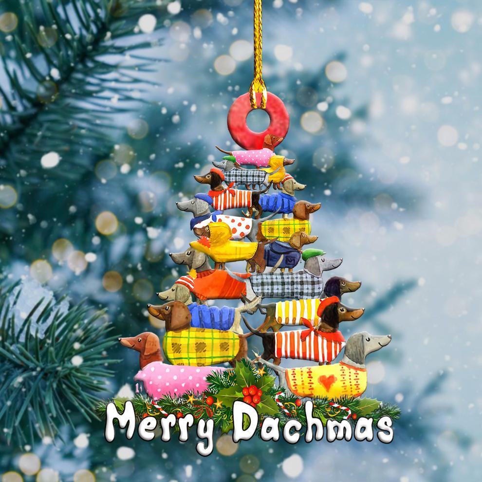 Merry Dachmas Shape Ornament