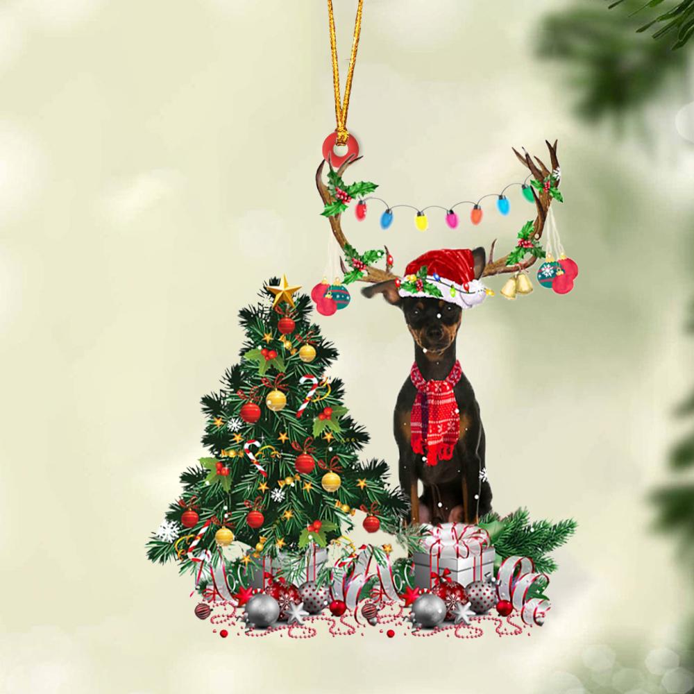 Miniature Pinscher 2-Christmas Tree Gift Hanging Ornament