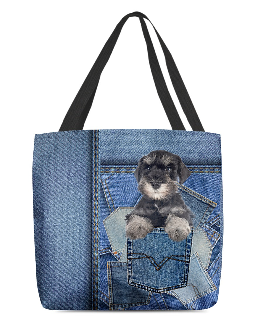 Miniature Schnauzer1-in pocket2-Cloth Tote Bag