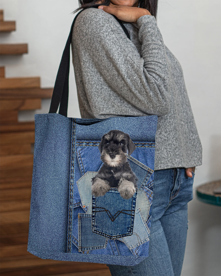 Miniature Schnauzer1-in pocket2-Cloth Tote Bag