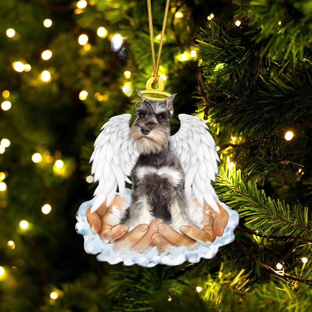 Miniature Schnauzer-In The Hands Of God Xmas-Two Sided Ornament