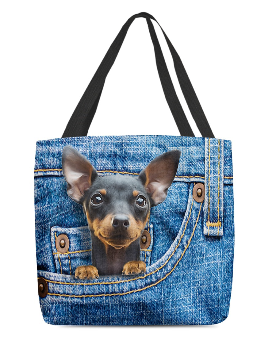 Miniature pinscher-in pocket-Cloth Tote Bag