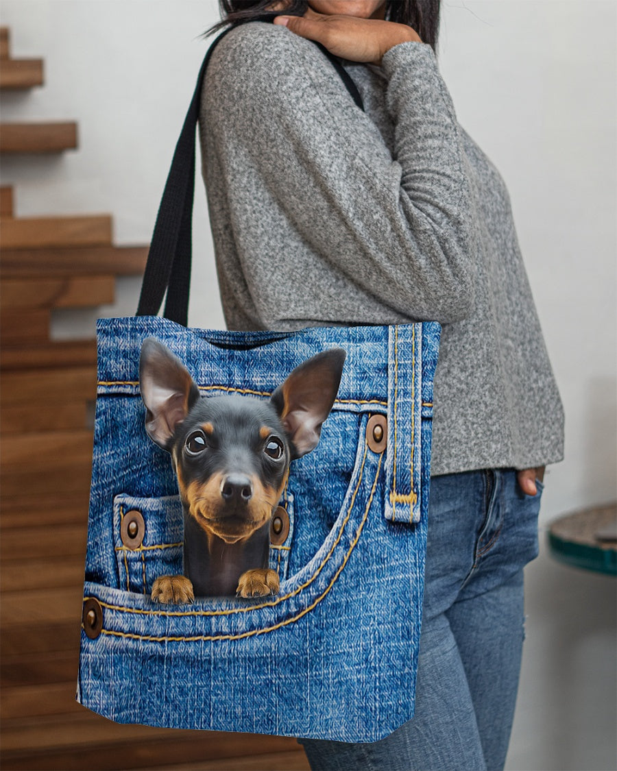 Miniature pinscher-in pocket-Cloth Tote Bag