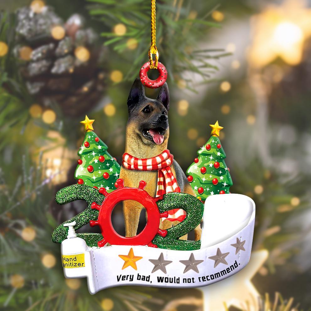 German Shepherd Christmas Shape Ornament