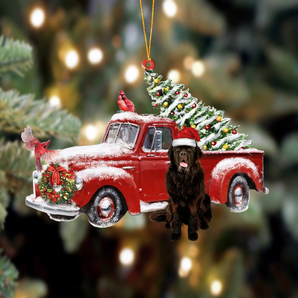 Newfoundland-Cardinal & Truck Two Sided Ornament