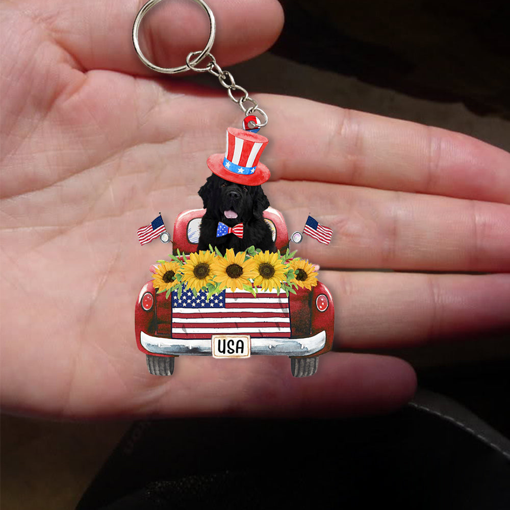 Newfoundland-USA Truck Flat Acrylic Keychain