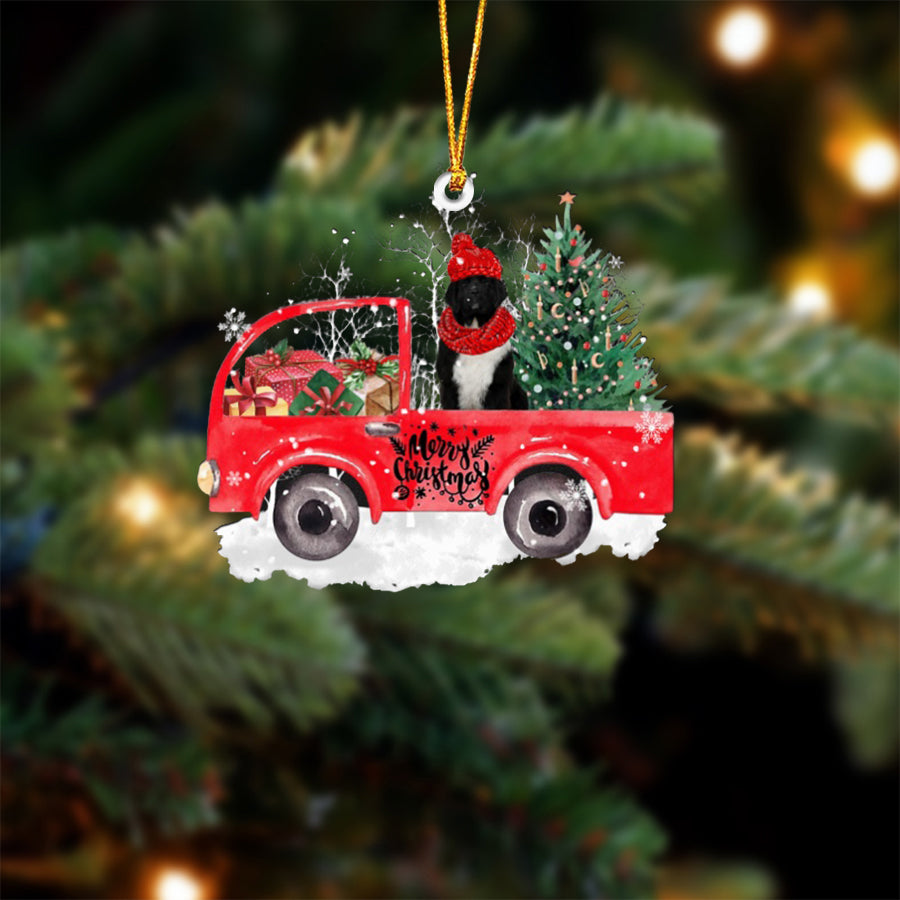 Newfoundland 1-Xmas Truck-Two Sided Ornament