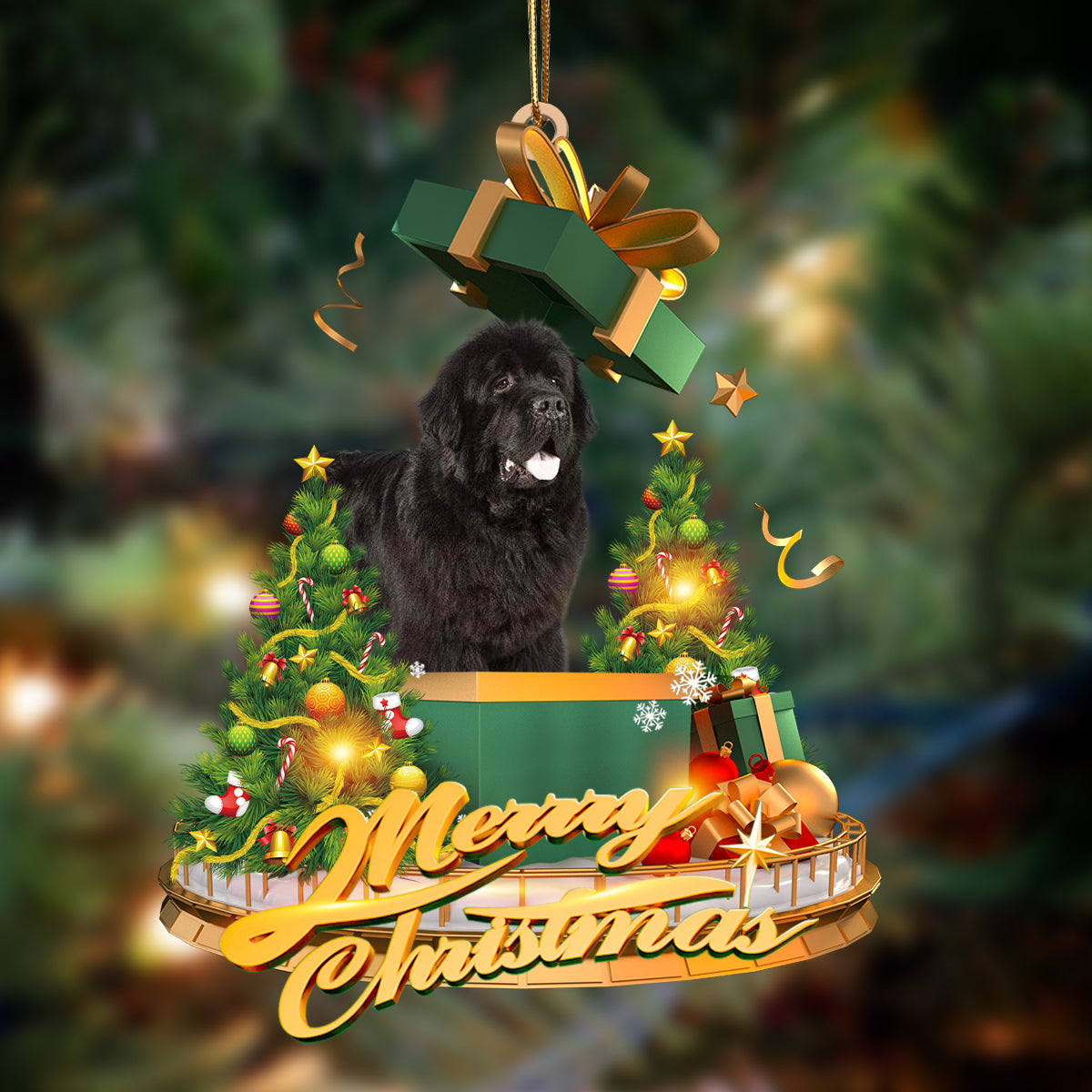Newfoundland-Christmas Gifts&amp;dogs Hanging Ornament