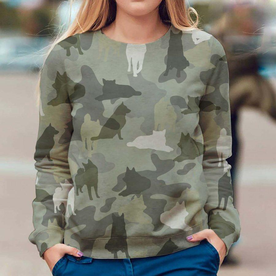 Norwegian Elkhound - Camo - Premium Sweatshirt