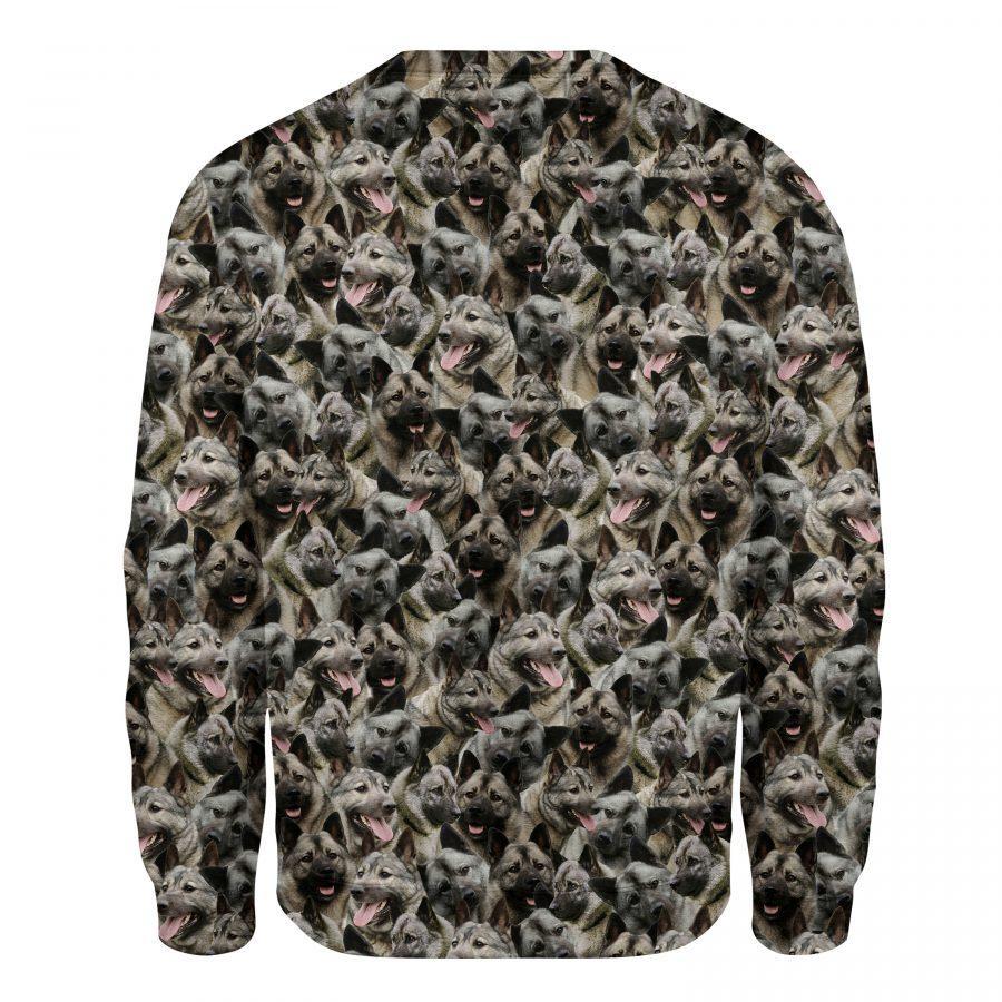 Norwegian Elkhound - Full Face - Premium Sweatshirt