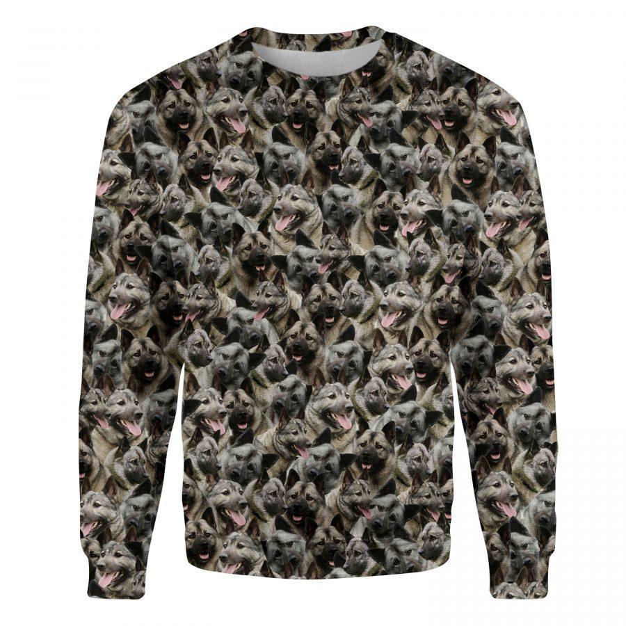 Norwegian Elkhound - Full Face - Premium Sweatshirt