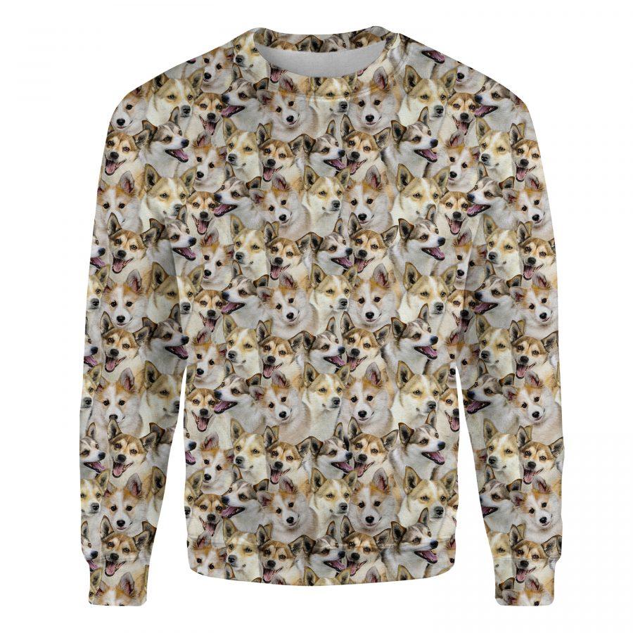 Norwegian Lundehund - Full Face - Premium Sweatshirt