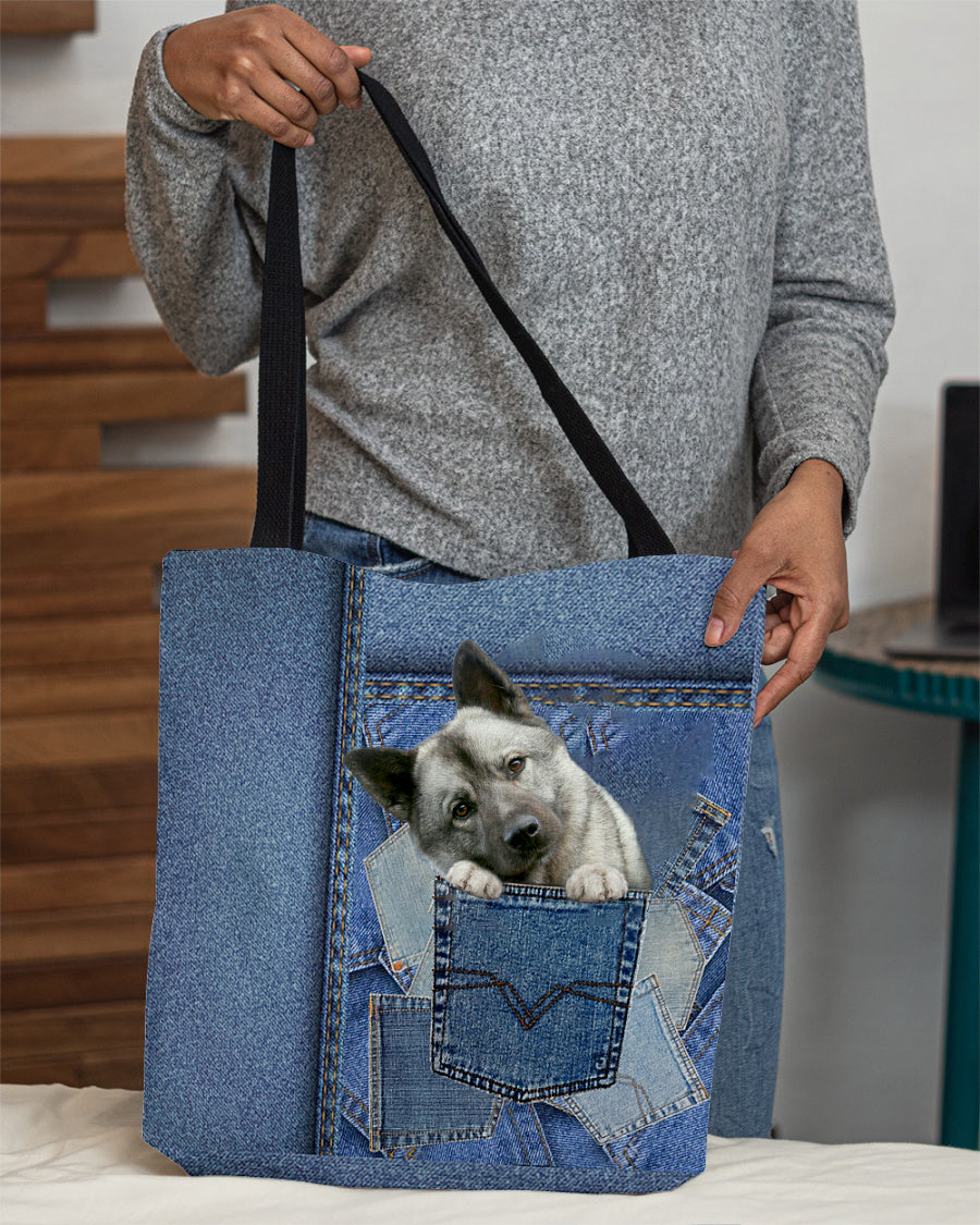 Norwegian Elkhound-in pocket2-Cloth Tote Bag