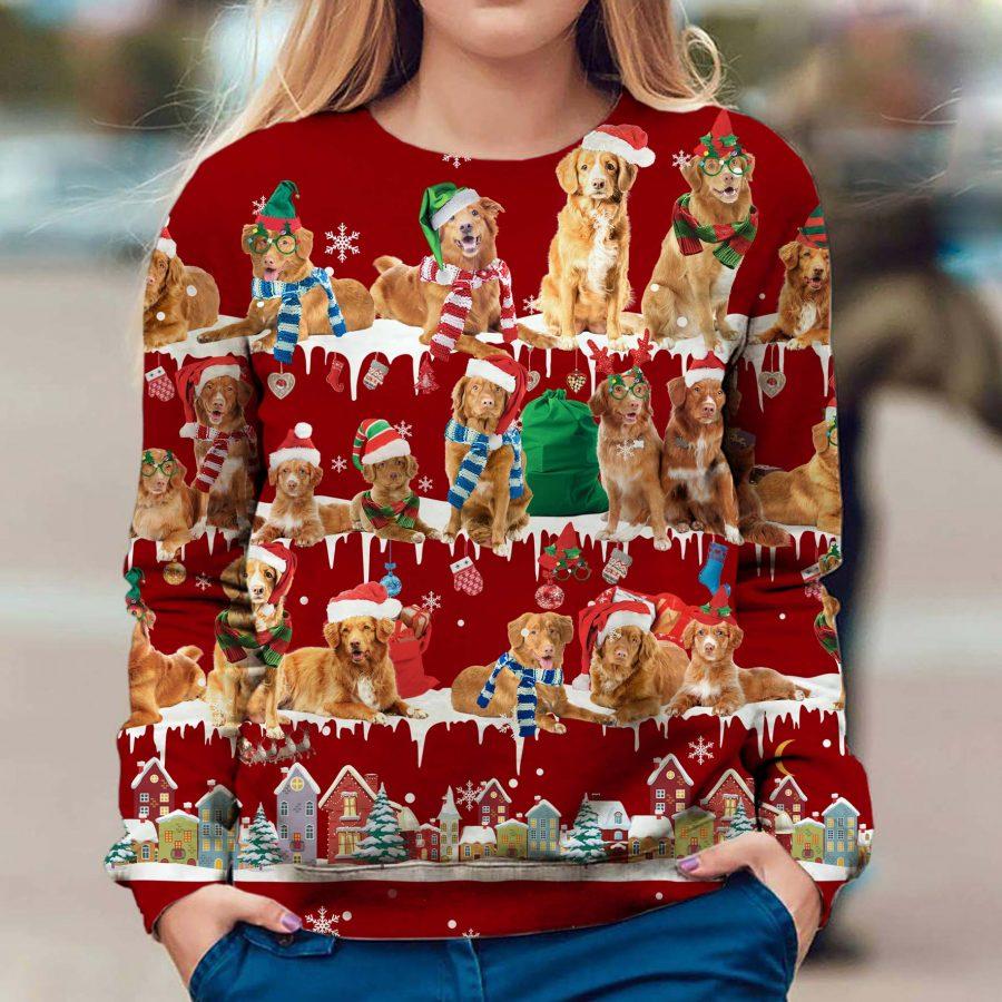 Nova Scotia Duck Tolling Retriever - Snow Christmas - Premium Sweatshirt