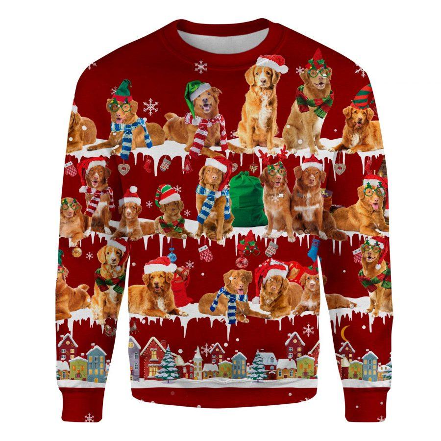Nova Scotia Duck Tolling Retriever - Snow Christmas - Premium Sweatshirt