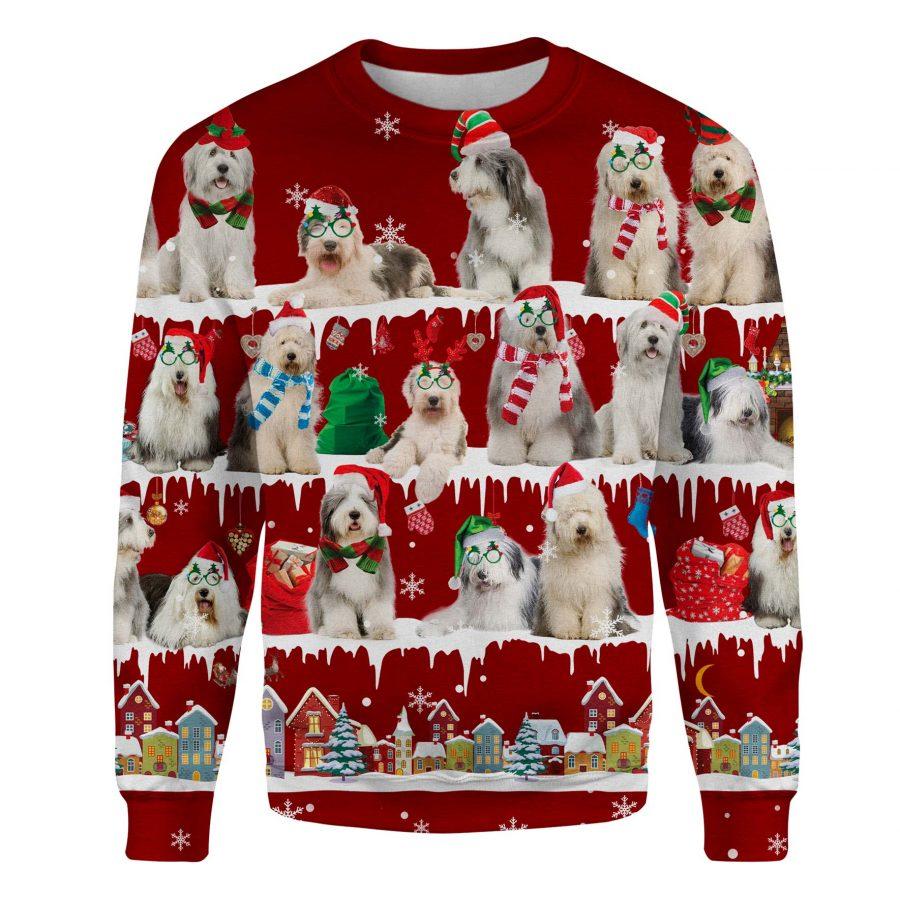 Old English Sheepdog - Snow Christmas - Premium Sweatshirt