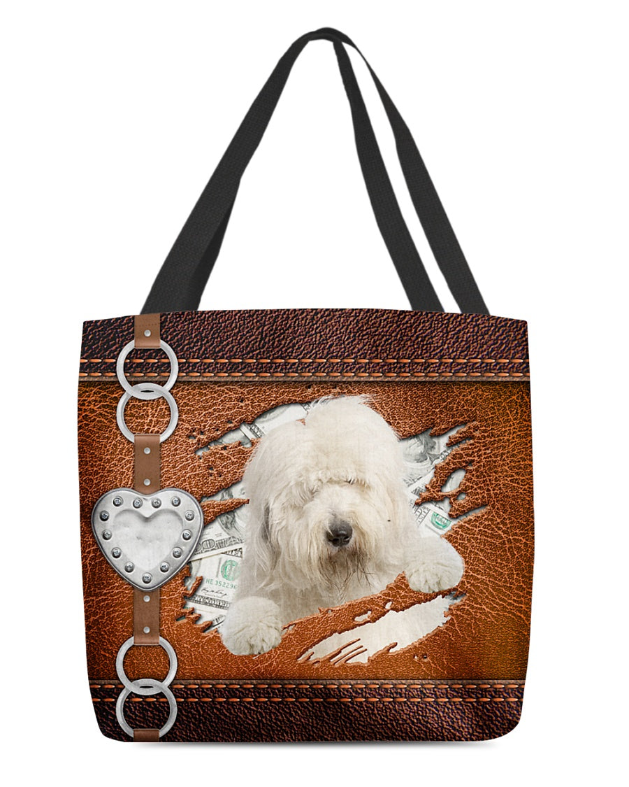 Old English Sheepdog-Let Me Go Out -Cloth Tote Bag